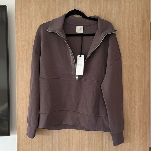 Varley Keller Half-Zip Pullover. Size M. Color Cocoa Berry. NWT - Picture 4 of 7